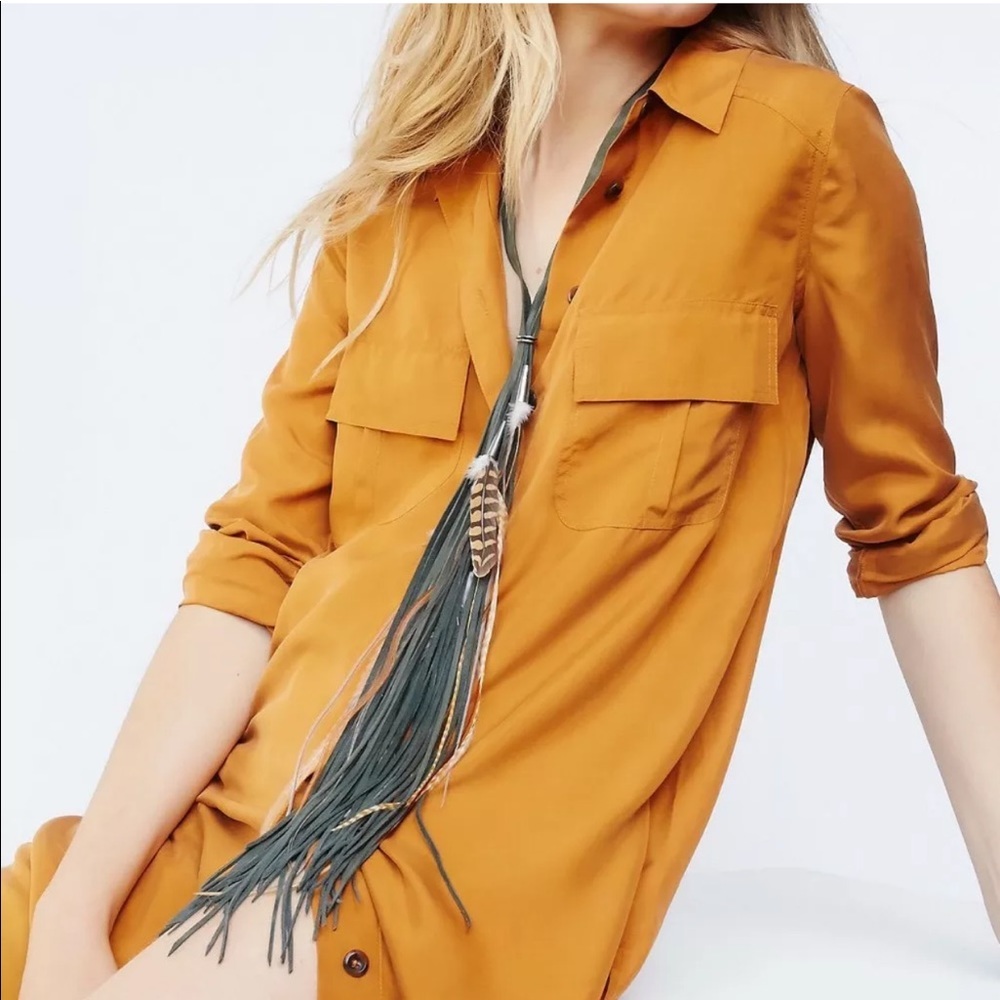 Free People Deep Impact Feathers Necklace Headband